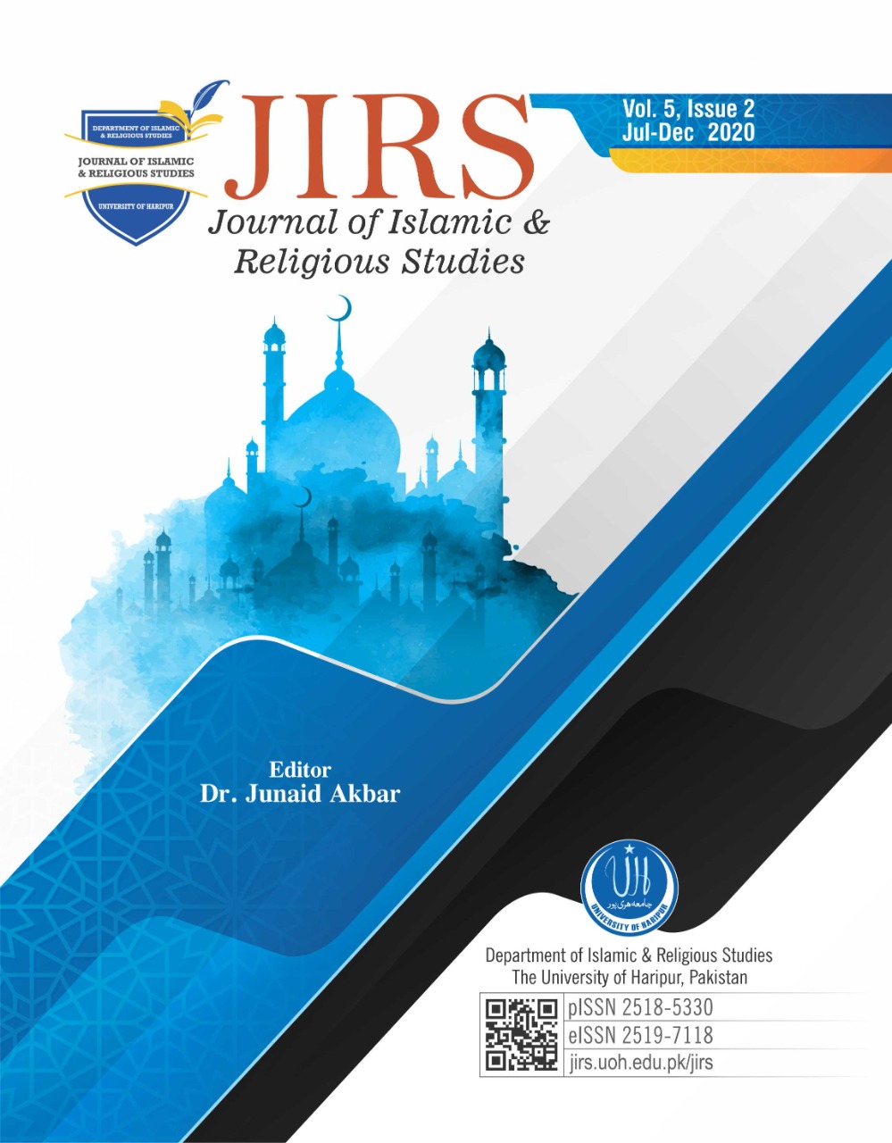 English Title Page of JIRS - Journal of Islamic and Religious Studies July-Dec 2020